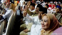 Kedatangannya untuk memberi suport secara langsung kepada pasangan calon gubernur dan wakil gubernur Jawa Barat Sudrajat-Ahmad Syaikhu.
