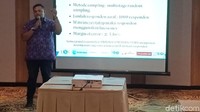 Lingkaran Survei Indonesia (LSI) Denny JA merilis hasil survei terbaru terkait posisi 2 pasangan calon di Pilgub Sumatera Utara 2018. Pasangan Edy Rahmayadi-Musa Rajekshah (Eramas) mendapat dukungan 45,5%. Sedangkan pasangan Djarot Saiful Hidayat-Sihar Sitorus (Djoss) hanya mendapat 34,7%.  (Foto: Resi-detik)