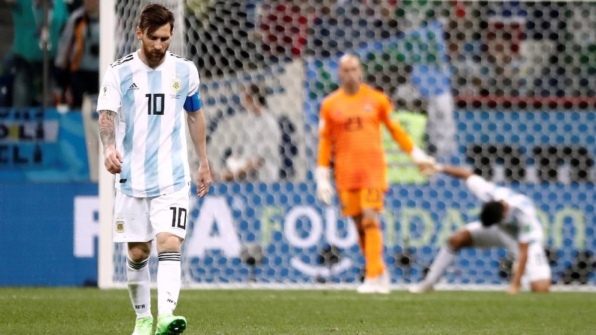 Lionel Messi disorot tajam setelah Argentina dikalahkan Kroasia di Piala Dunia 2018 (Foto: Murad Sezer/Reuters)
