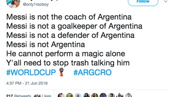 Messi bukan pelatih, kiper, atau bek Argentina. Dia bukan Argentina. Dia tidak bisa melakukan keajaiban sendirian. Berhentilah berkata buruk padanya. Foto: istimewa