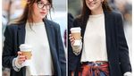 Yuk, Intip Si Cantik Dakota Johnson Saat Ngopi dan Cicip Makanan
