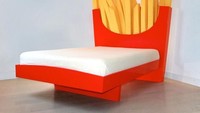 Buat pecinta kentang goreng fast food, kasur ini tampaknya cocok menemani tidur Kamu. Siap-siap tiap malam mimpi makan kentang goreng ya! Foto: Istimewa