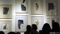 Pameran yang dibuka pada 21 Juni 2018 itu menampilkan puluhan karya keduanya.  Foto: Tia Agnes/ detikHOT