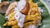 Ini rekomendasi @jogjakakilima nasi liwet Yu Warni. Seporsi nasi liwet komplet pakai ayam, telor pindang ini harganya Rp 16.000 saja.Foto: Instagram @jogjakakilima