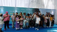 Situasi ini berbeda dari gala premiere biasanya yang menampilkan kemegahan karpet merah.  Foto: Mahar/ detikHOT