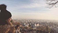 Edurne García menatap Paris dari ketinggian (edurnity/detikTravel)