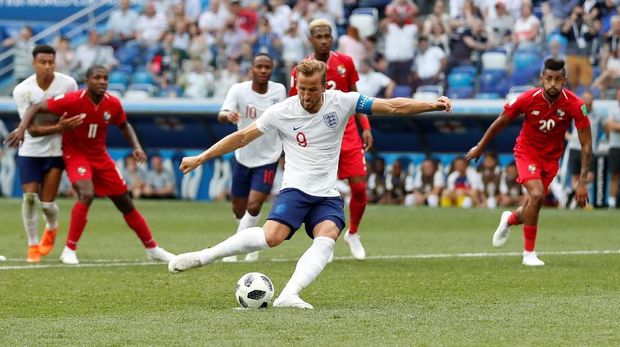  Harry Kane untuk sementara berada di barisan terdepan dalam perebutan gelar top skor Piala Dunia 2018. 