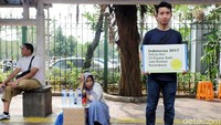 Aksi itu untuk mengingatkan tentang fungsi trotoar.