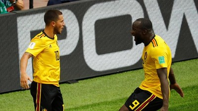 Foto: Lukaku dan Hazard Cemerlang, Belgia Pesta Gol