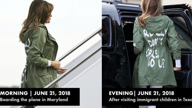 Melania Trump Pakai Lagi Jaket Kontroversi yang Dihujat Dunia, Sengaja?