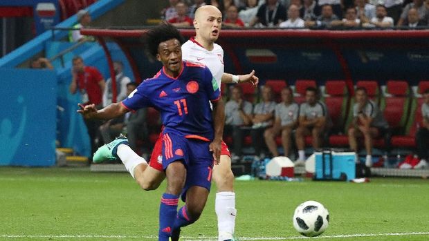   Juan Cuadrado scored a goal in the 2018 World Cup. 