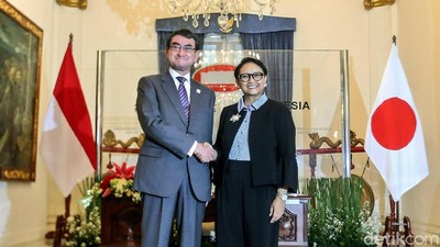 Foto: Pertemuan Menlu RI dan Menlu Jepang