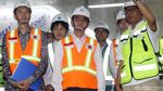 Masuk Terowongan Bawah Tanah, Menlu Jepang Cek MRT Jakarta