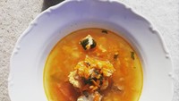 Bagi penggemar ikan, hidangan bernama mlici ini bukanlah makanan yang menarik. Minyak ikan jadi bahan utama makanan ini. Foto: Istimewa