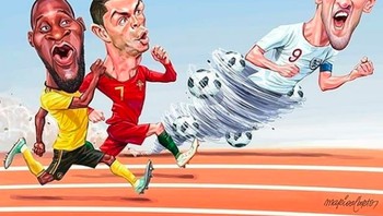 Kane untuk sementara meninggalkan Ronaldo dan Lukaku. Foto: istimewa