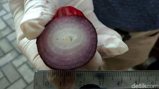 Bawang merah 'palsu', yakni bawang bombay mini yang menyerupai bawang merah
