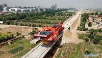 Kereta ini akan melaju dengan kecepatan hingga 350 km/jam dan diharapkan bisa beroperasi pada akhir 2019 mendatang. Istimewa/Xinhuanet.