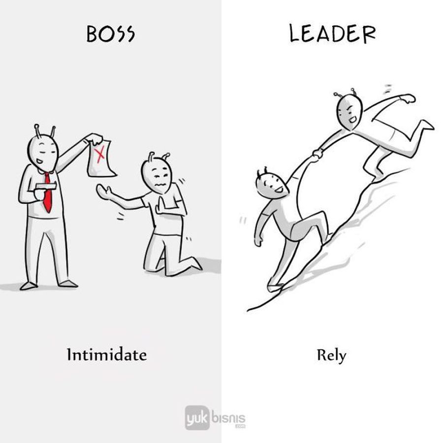 8 Ilustrasi Ini Gambarkan Perbedaan Bos Dengan Seorang Pemimpin