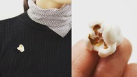 Pencinta popcorn pasti suka benda yang satu ini. Berbentuk popcorn tapi bukan popcorn sungguhan. Yaiyalah, orang ini bros popcorn. Foto: Istimewa