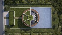 Dinding-dinding rumah tersebut juga dilapisi dengan kayu warna cokelat yang mengelilingi seluruh bagian. Istimewa/Inhabitat.