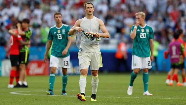 Manuel Neuer and his friends were unable to conceal the sadness of being eliminated from the 2018 World Cup.