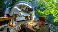 Bubble Lodge di Mauritius, kalau yang satu ini dibangun di tepi danau kawah di kawasan kebun teh Bois Cheri. Keindahan pemandangan sekitarnya tak perlu diragukan lagi (Bubble Lodge)