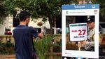Warga Pekayon Bekasi Asyik Selfie di Booth Instagram