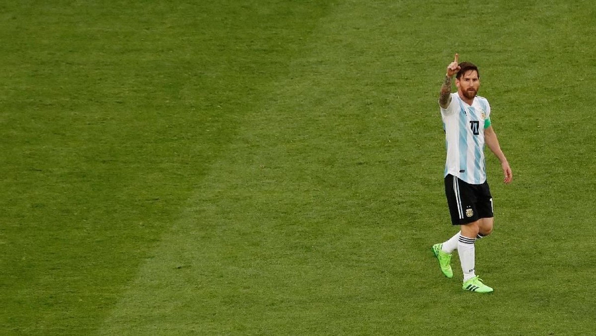 Messi bikin gol spesial bukan cuma untuk Argentina, tapi juga untuk Piala Dunia 2018 ini (Lee Smith/Reuters)