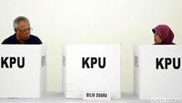 Menteri Pekerjaan Umum dan Perumahan Rakyat (PUPR) Basuki Hadimuldjono menggunakan hak pilihnya di Pilkada serentak 2018.