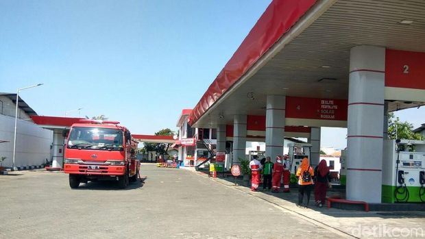 SPBU di dekat lokasi kebakaran ditutup sementara/