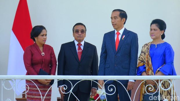 Presiden Jokowi dan Presiden Timor Leste Tuan Francisco Guterres di Istana Bogor.