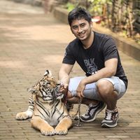 Alshad Kautsar jadi orang tua asuh untuk Harimau Benggala.