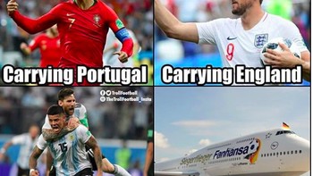 Bukan pemain bintang yang mengangkat Jerman kali ini, tapi pesawat yang membawa mereka balik ke negaranya. Foto: istimewa