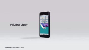 Smartphone ini pun juga memiliki karakter legendaris Clippy yang dijadikan sebagai asisten virtual. Foto: YouTube/4096