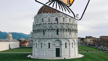 Memeras jeruk di sebuah monumen. Foto: instagram.com/citylivesketch