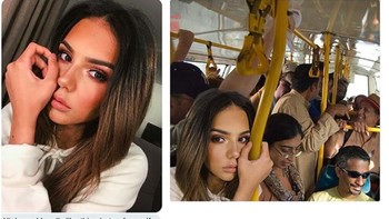 ‘Hi James. Aku suka fotoku ini tapi tangannya kelihatan mengganggu. Bisakah kamu menghapusnya?’ Tapi rupanya James punya ide lain agar fotonya lebih baik tanpa menghapus tangan. Foto: Instagram