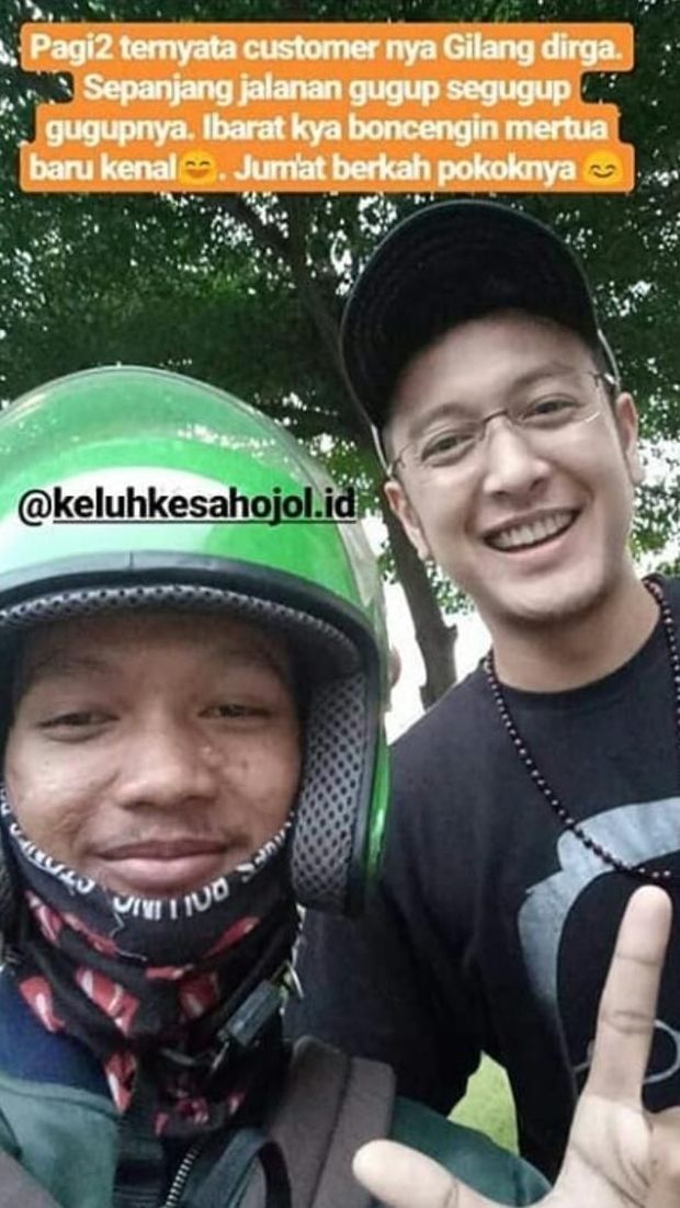 Naik Ojek Online, Dimas Anggara Disebut Gilang Dirga