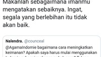 Pertanyaan bernada canda juga ditanyakan salah satu netizen terkait agama ini. Nah, ini dia jawabannya! Foto: Twitter AgamaIndomie