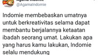 Kreasi mie yang satu ini ternyata dianggap tidak masalah bagi akun Twitter yang kini sudah mendapat 10.3 ribu followers. Foto: Twitter AgamaIndomie