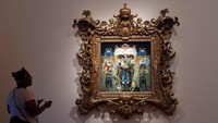 Di Galeri Potret Nasional London tengah digelar pameran seni 48 seniman yang terinspirasi oleh Michael Jackson.  Foto: Reuters