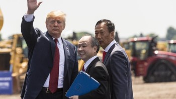 Saat Presiden Trump tiba di lokasi. Foto: Andy Manis/Getty Images