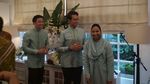 Senyum Semringah Rini Soemarno Gelar Halalbihalal