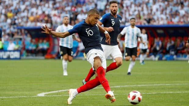   Kylian Mbappe completed the Olivier Giroud pbades to score the fourth goal of France against Argentina. 