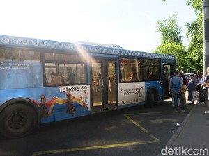 Viral, Bus Bergambar Penari Gandrung dan Kawah Ijen Ada di Rusia