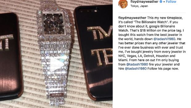 Ini Jam Tangan Mewah  Rp 257 M Milik Petinju Floyd  Mayweather 