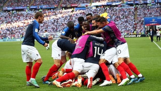  Timnas Prancis melaju ke perempat final berkat kemenangan 4-3 atas Argentina 