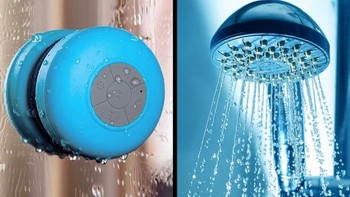 Speaker tahan air yang memungkinkan kita mendengarkan musik favorit saat mandi. Foto: via Brightside