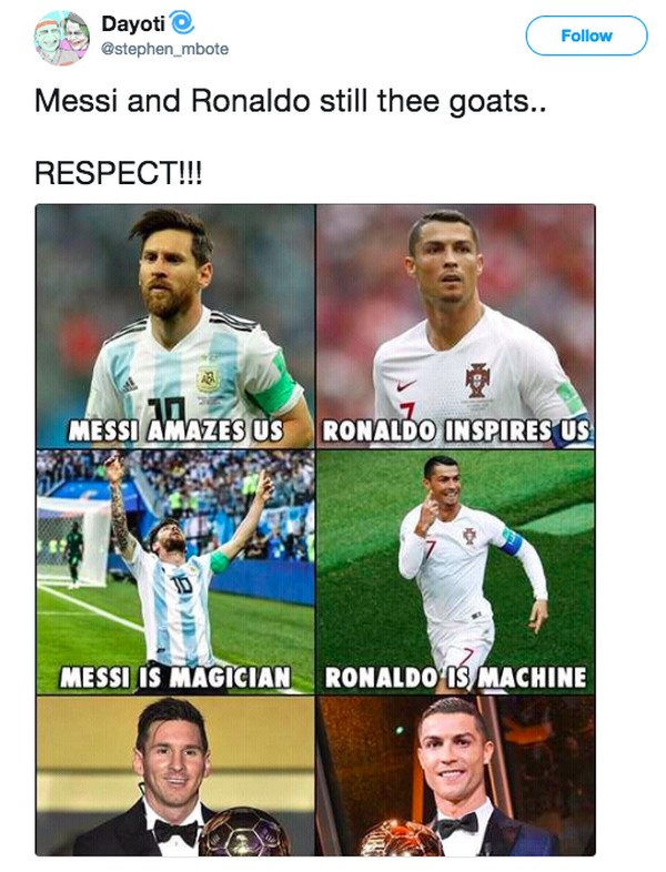 10 Meme Lucu Cristiano Ronaldo dan Lionel Messi, Sohib?