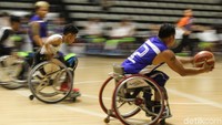 Suasana pertandingan uji coba Test Event Asian Para Games 2018 cabor basket.