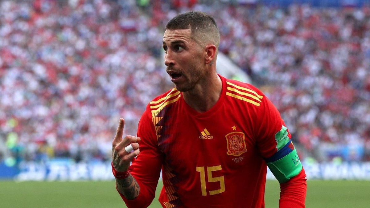 Ramos Jadi Pemain Spanyol yang Paling Banyak Tampil di Piala Dunia. (Foto: Albert Gea/Reuters)